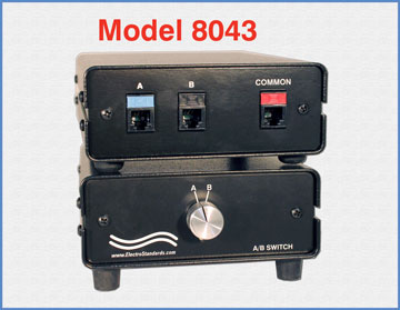 Model 8043 RJ11/12 A/B Switch, Manual, Cat 3 Compliant Rotary Switch
